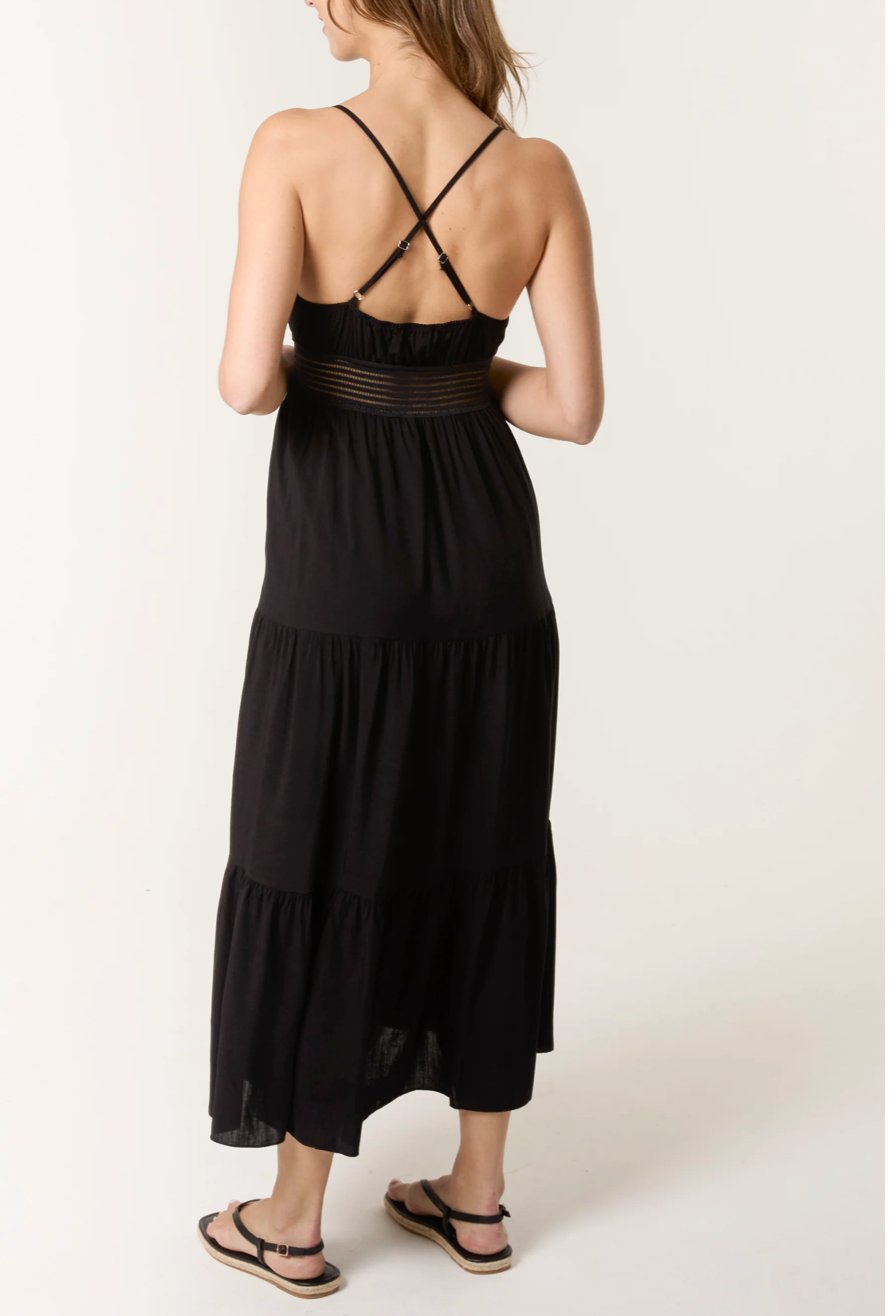 Embroidered Flower Maxi Dress