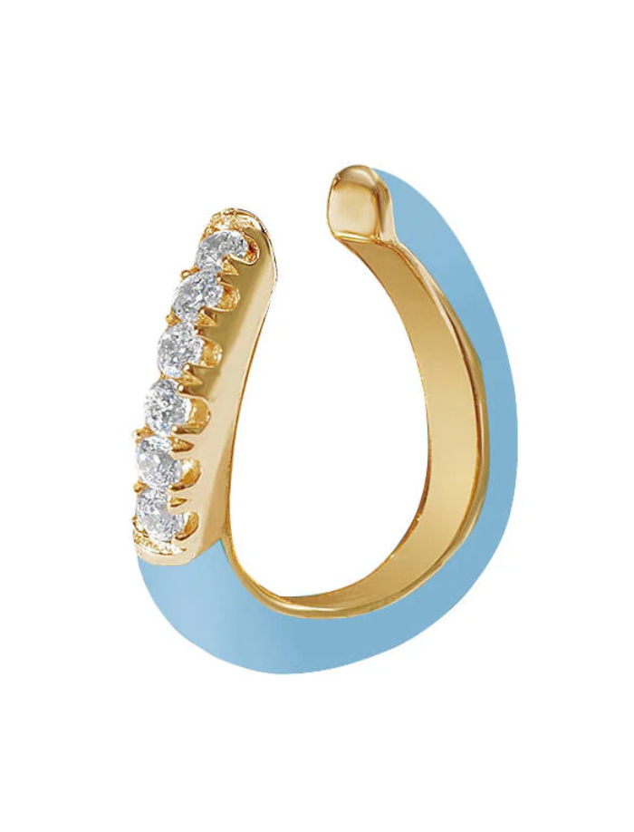 Enamel Wave Ear Cuff