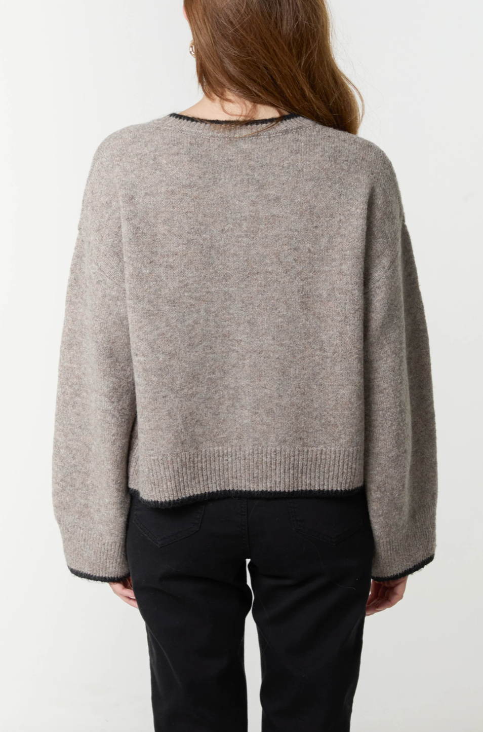 Contrast Edge Cardigan