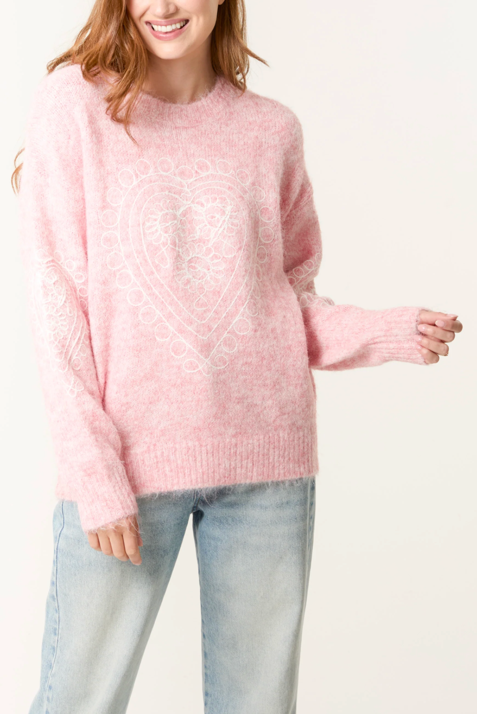 Heart Embroidered Jumper