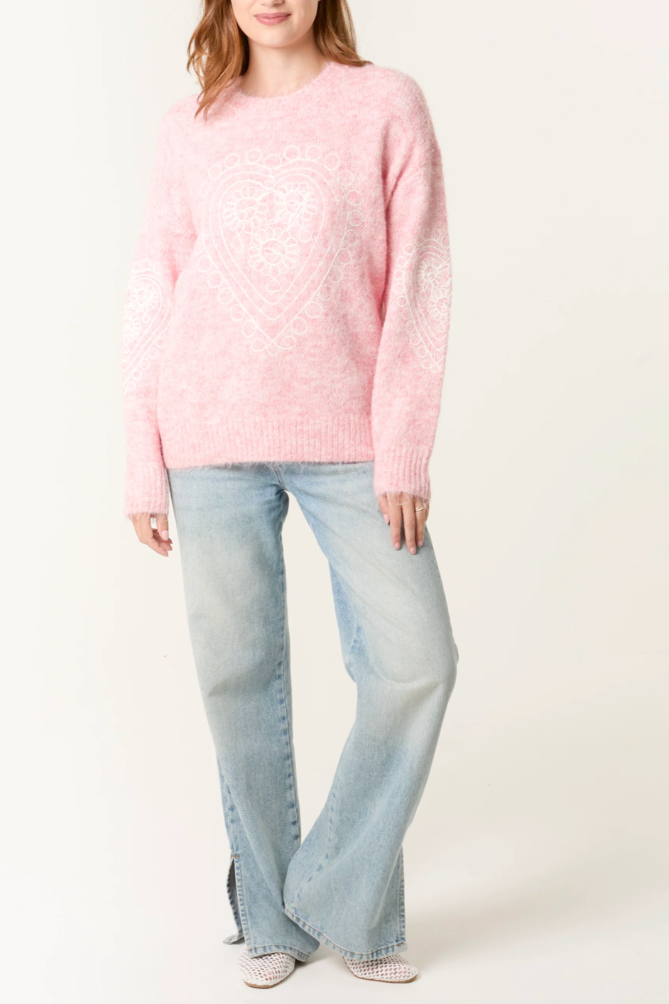 Heart Embroidered Jumper