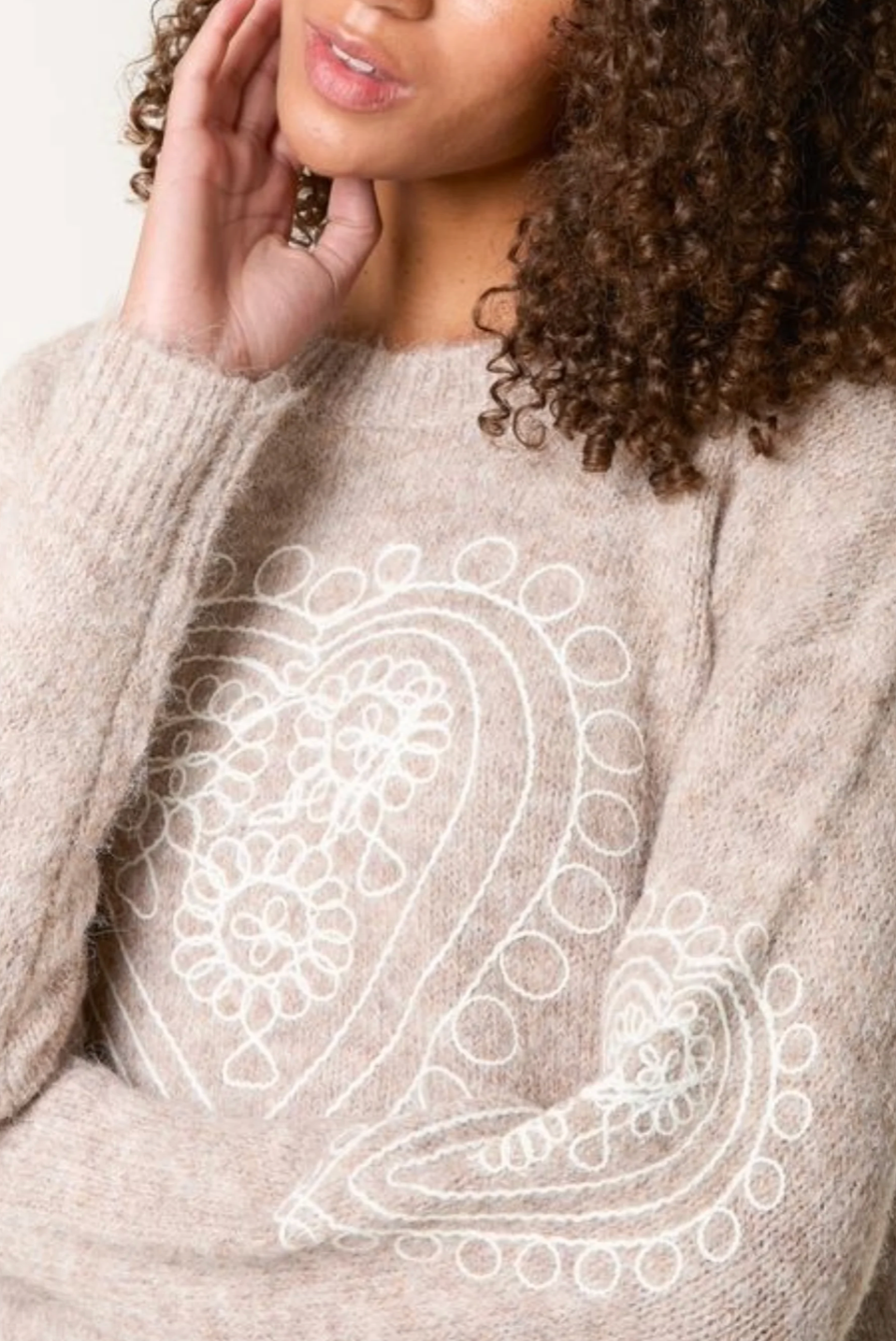 Heart Embroidered Jumper