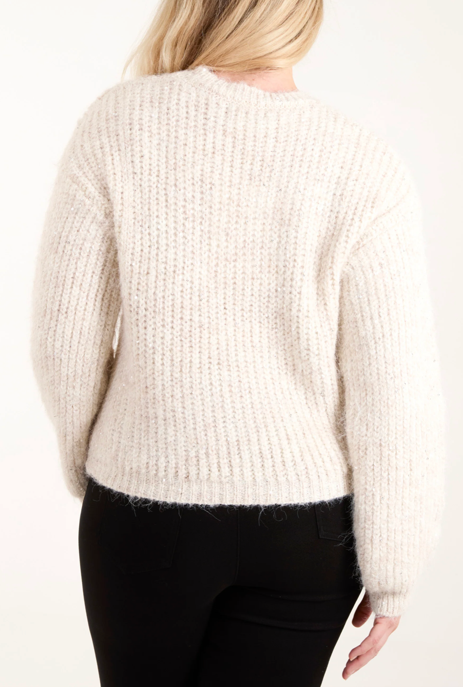Fluffy Knit Sequin Jumper