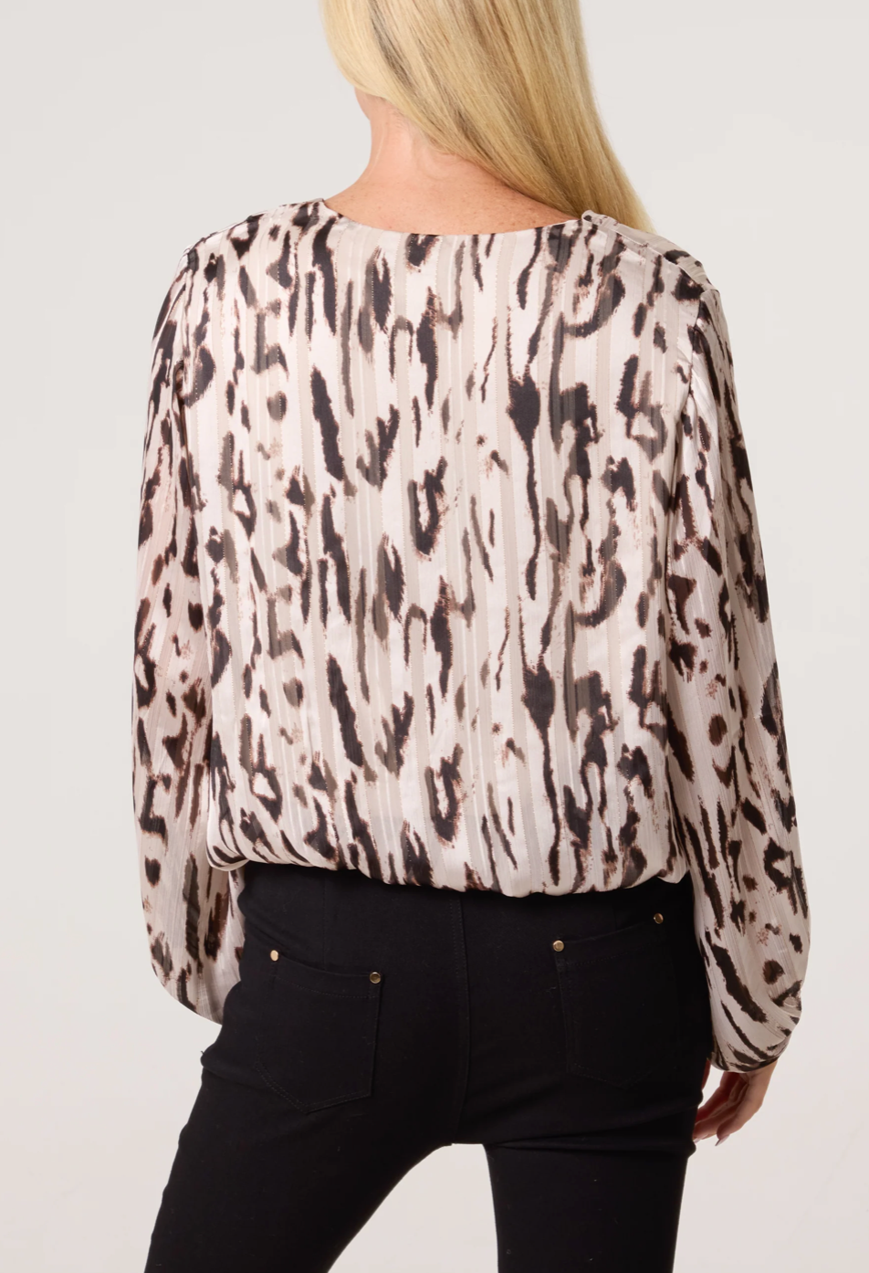 Glitter Animal Print Blouse