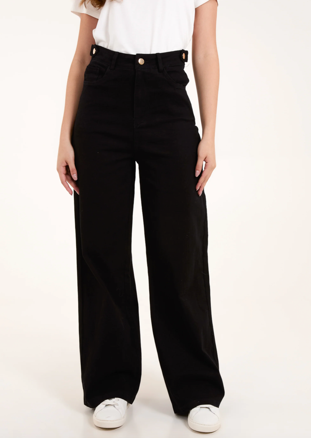 Plain Wide Leg Jeans