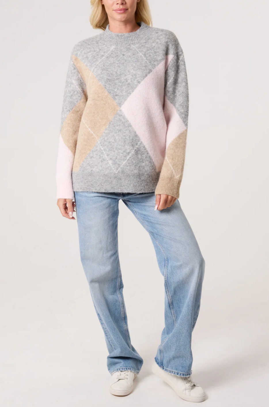 Diamond Cut Print Jumper