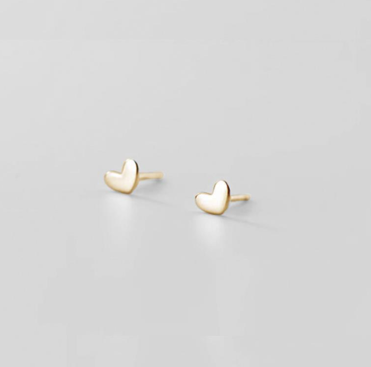 Tiny Heart Stud Earrings