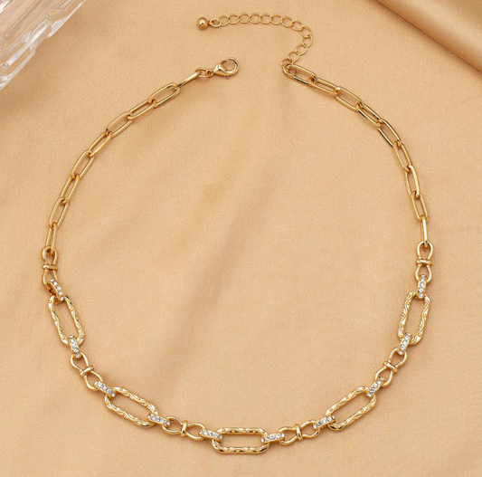 Crystal Chain Link Necklace