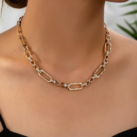 Crystal Chain Link Necklace