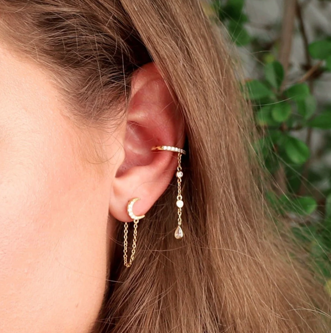 Triple Drop Ear Cuff