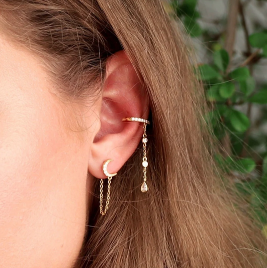 Triple Drop Ear Cuff