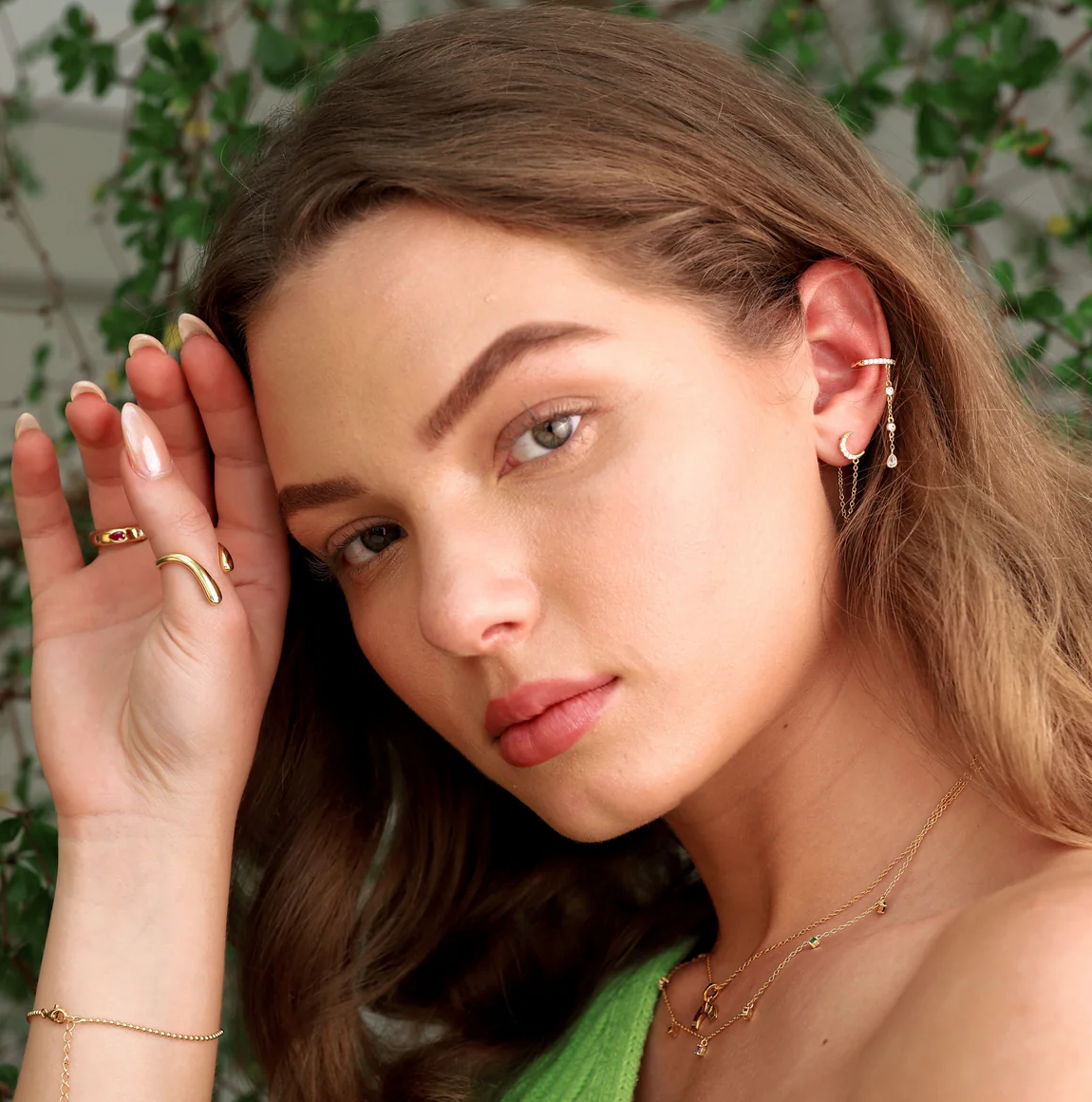 Triple Drop Ear Cuff
