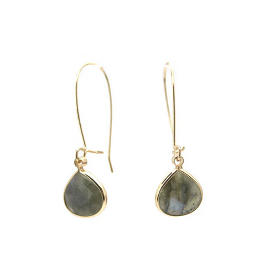 Stone Teardrop Earrings
