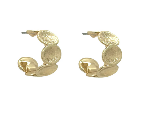 Small Spot Textured Hoop