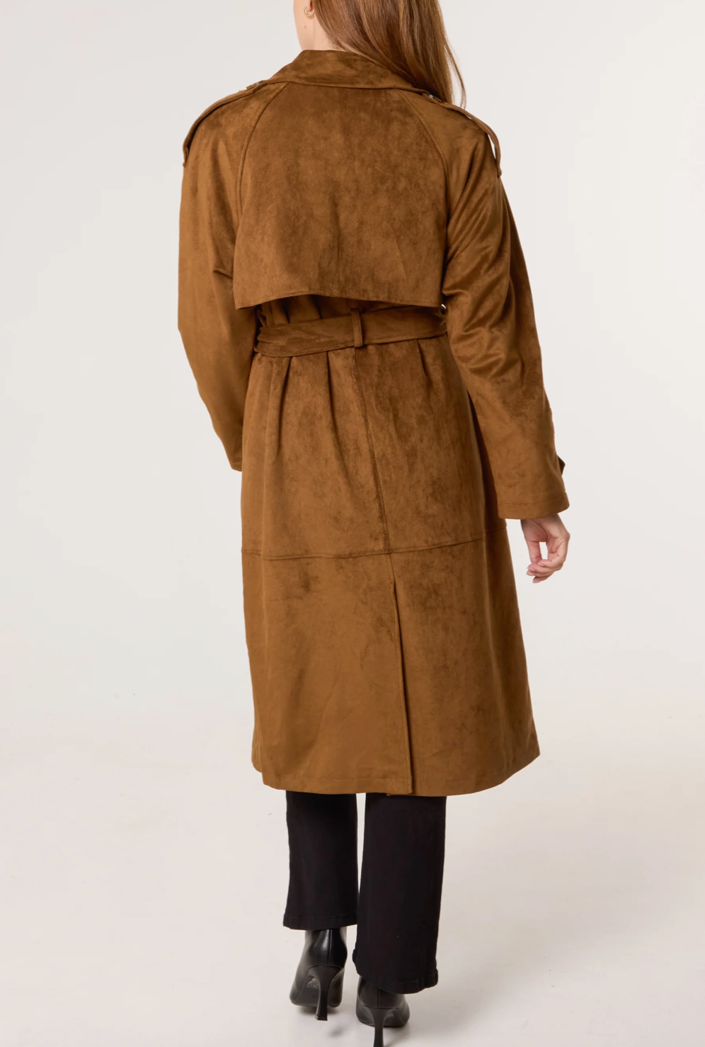 Suede Trench Coat
