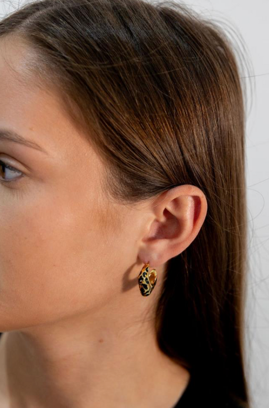 Squared Leopard Hoop