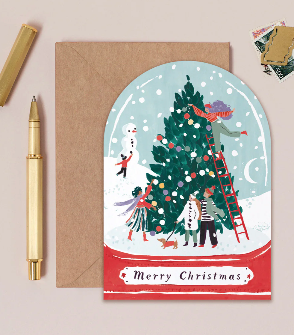 Snow Globe Christmas Card