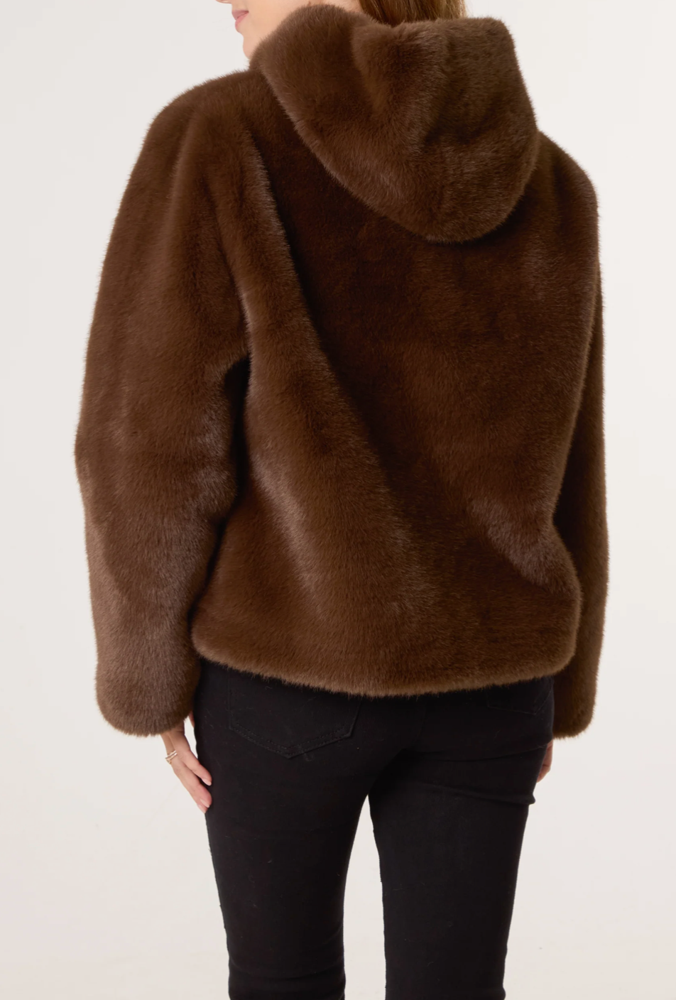 Faux Fur Zip Bomber Coat