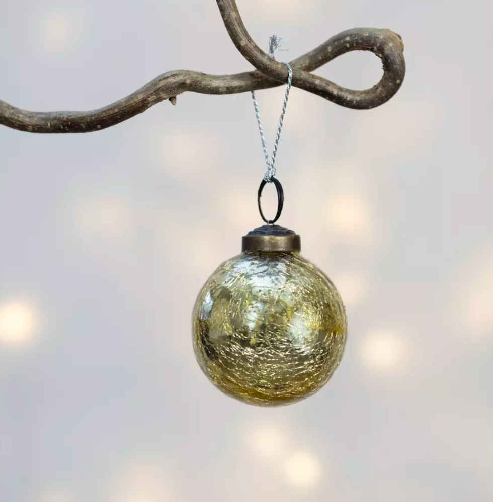 Gold Crackle Bauble