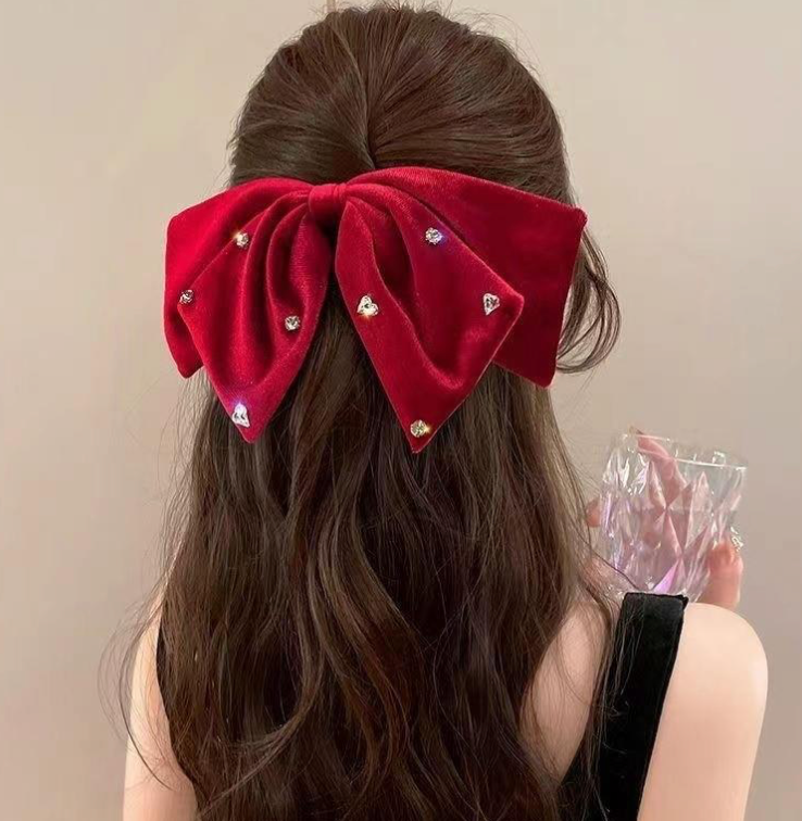 Velvet Embellished Bow