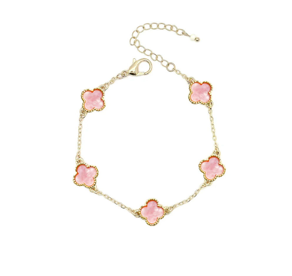 Pastel Five Clover Bracelet