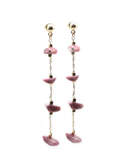 Four Stone Dangle Earrings