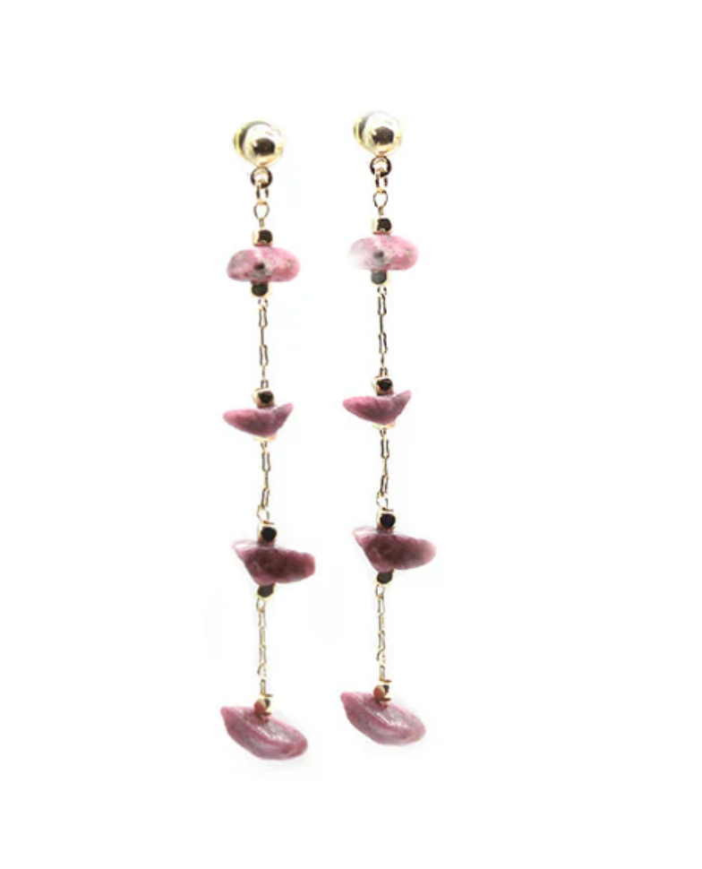 Four Stone Dangle Earrings
