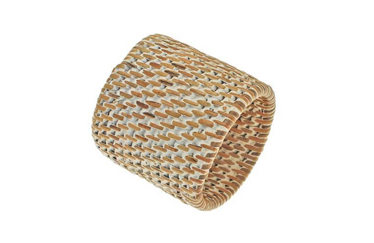 White Rattan Napkin Ring