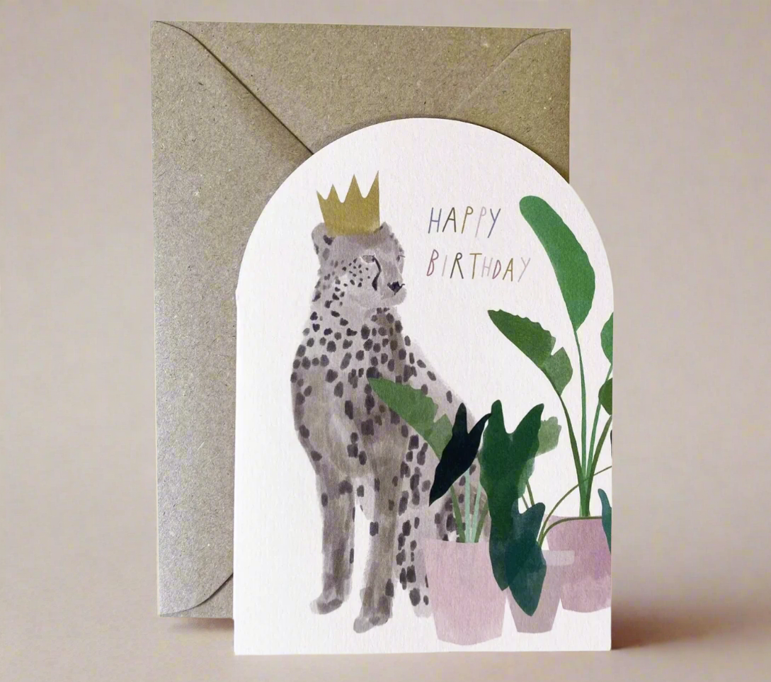 Cheetah Birthday Card
