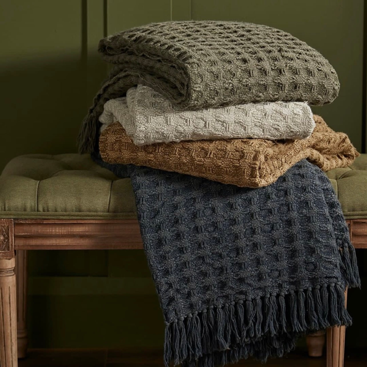 Waffle Cotton Throw