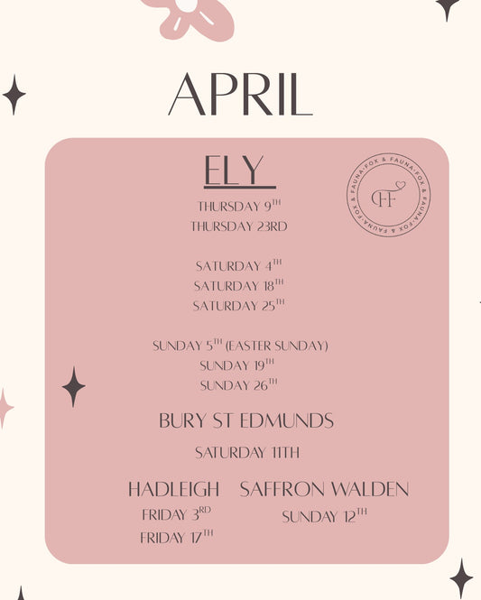 Where to find us in April 🐣🐇✨🌸