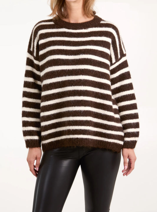 Chocolate stripe jumper