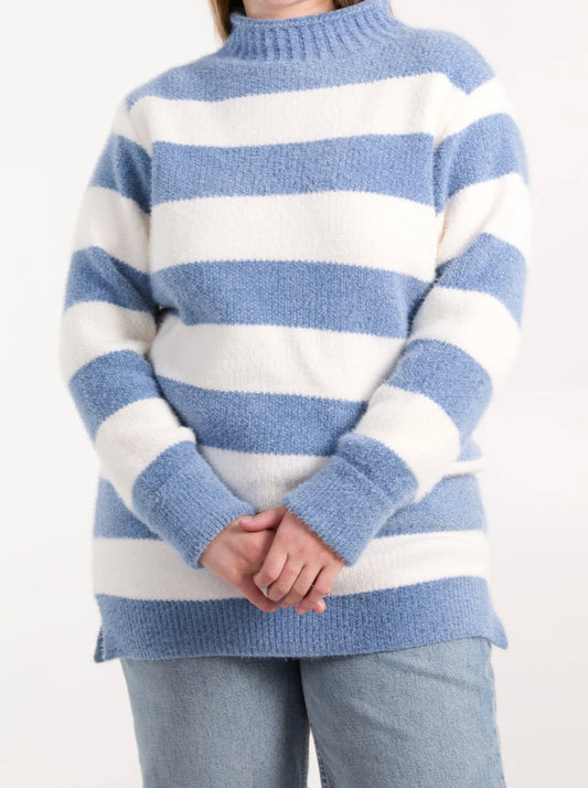 Turtle neck stripe jumper