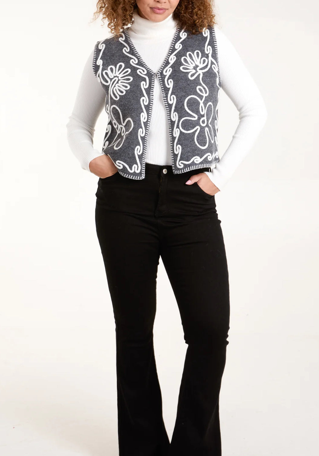 Abstract Embroidered Waistcoat