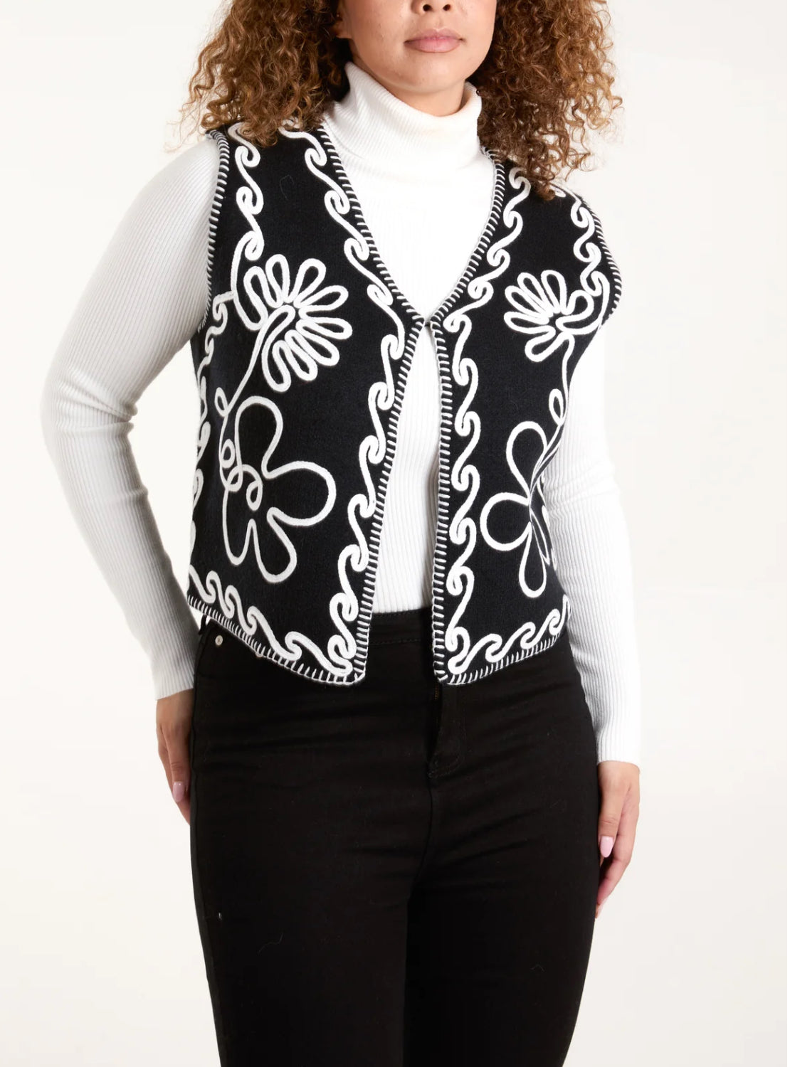 Abstract Embroidered Waistcoat