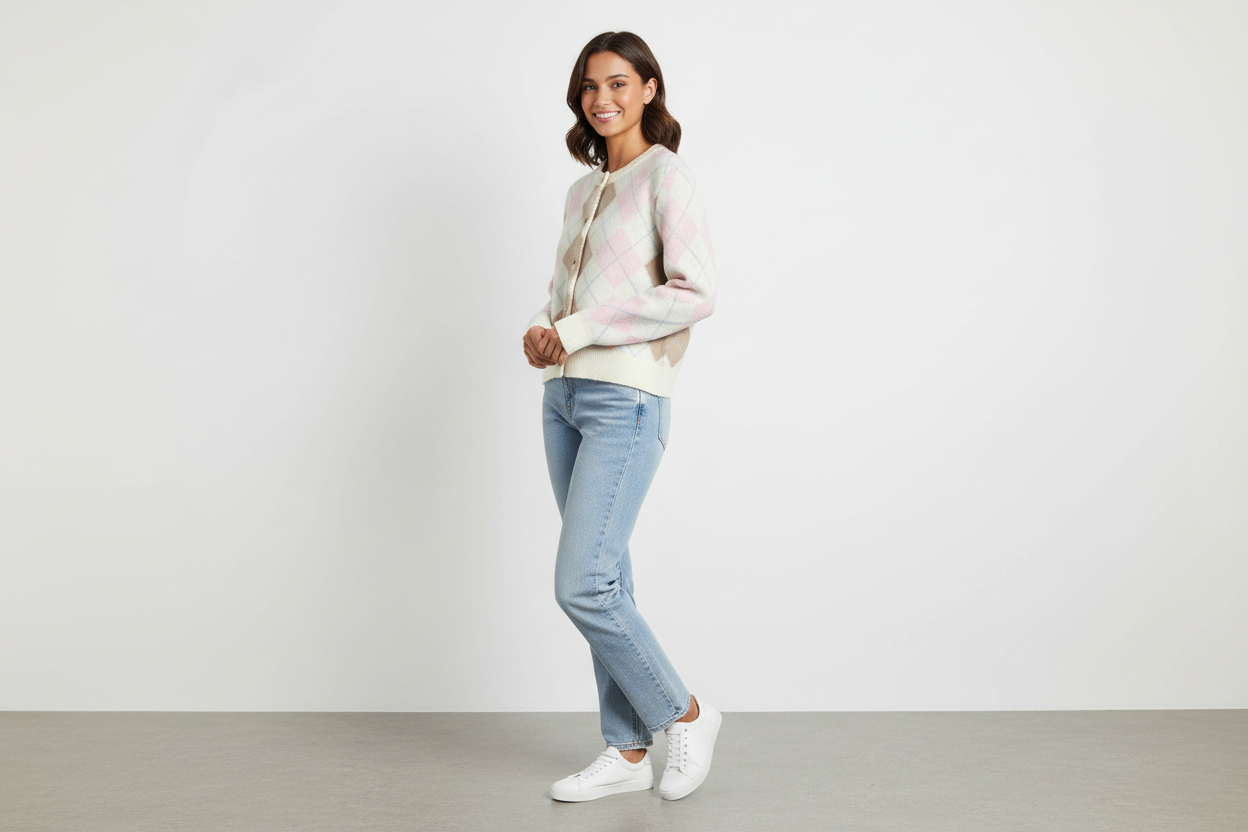 Argyle Diamond Cardigan