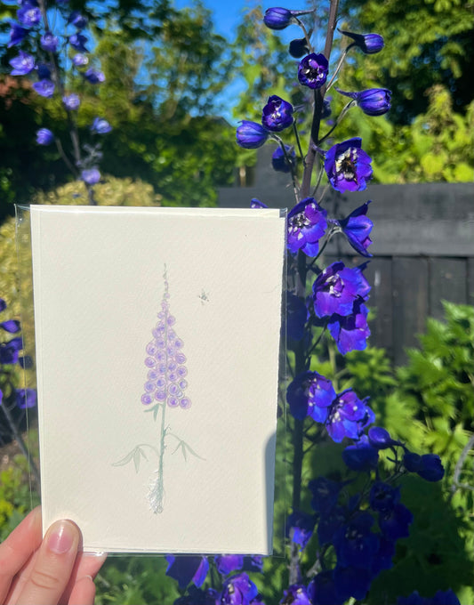 Lace hand painted card