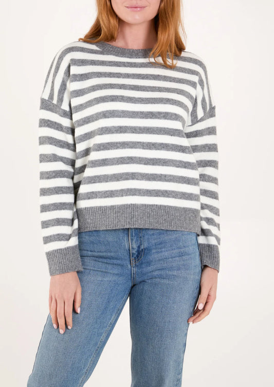 Contrast stripe knit