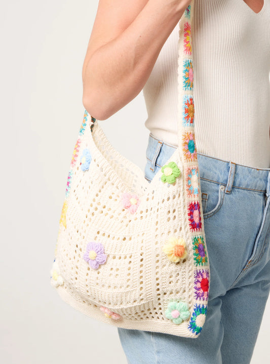 3D Flower Crochet Bag
