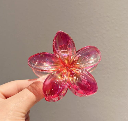 Iridescent flower clip