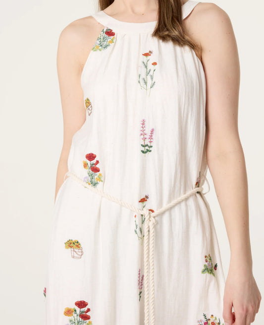 Floral embroidery Dress
