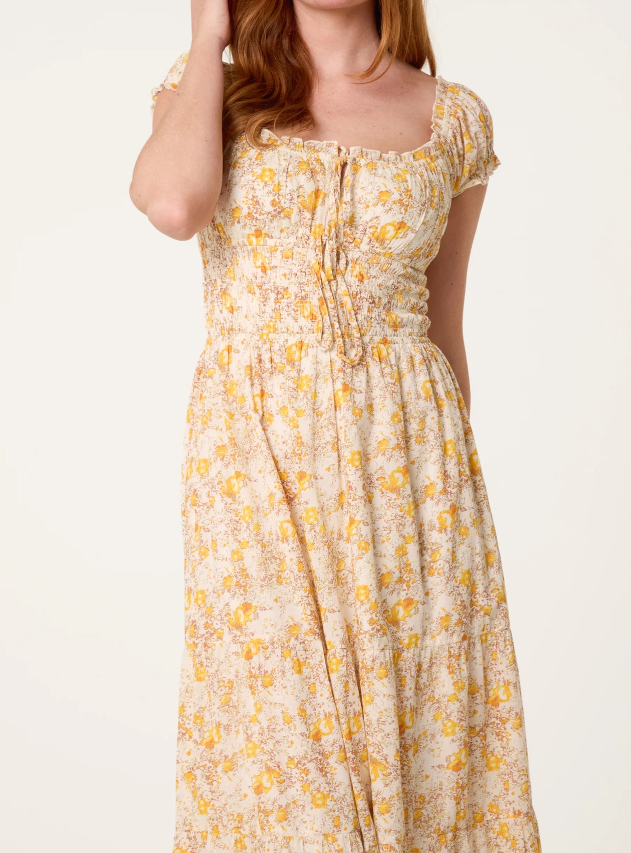 Double Front Floral Dress