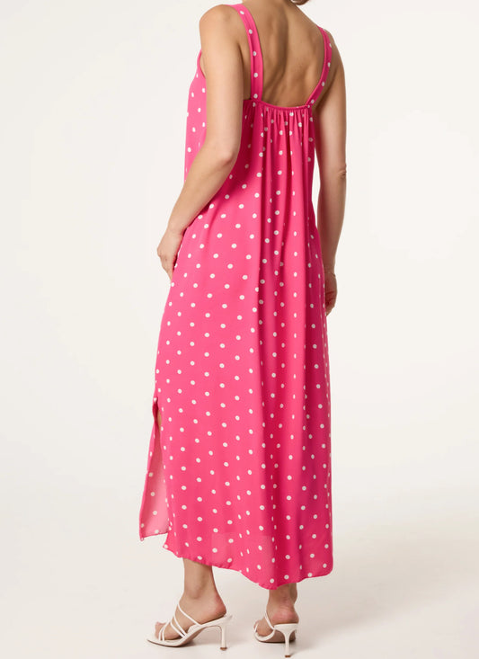 Chain Strap Polka Dot Dress