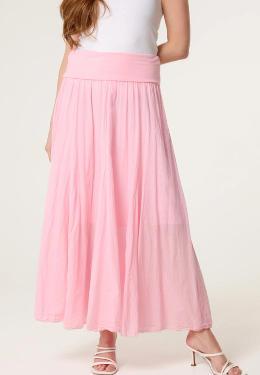 Crinkle Waistband Skirt