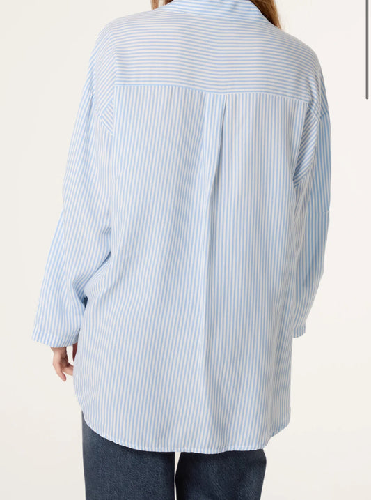 Cotton Blend Stripe Shirt