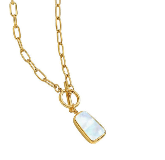 Mother of pearl pendant necklace