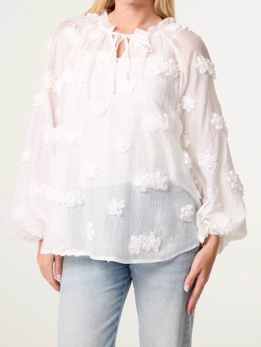 Ruffle Flower Blouse
