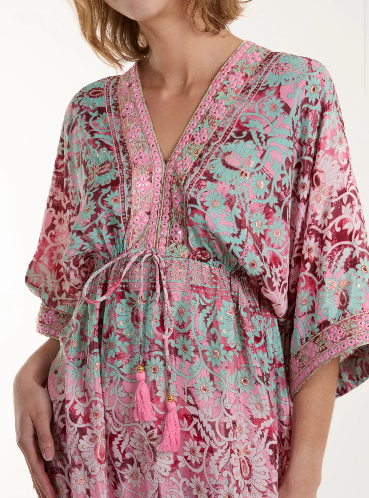 Pink Kimono Dress