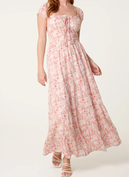 Double Front Floral Dress