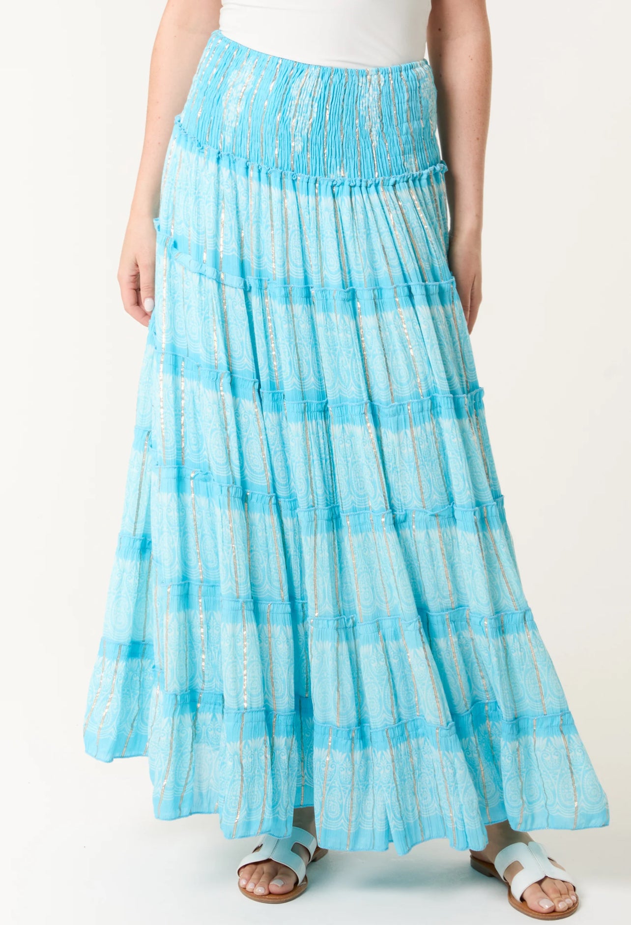 Aqua Foil Skirt